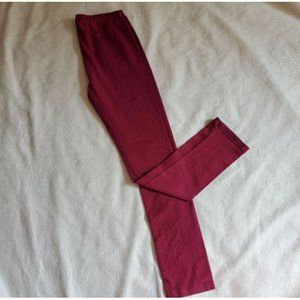 Adorable Essentials Leggings 10t maroon burgundy color solid layering piece